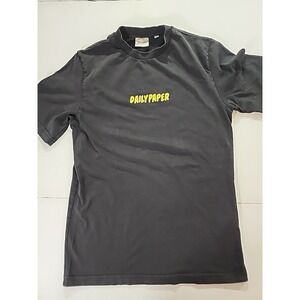 Daily Paper Clothing Spellout Logo 2 Sided Graphic Black T-Shirt Small